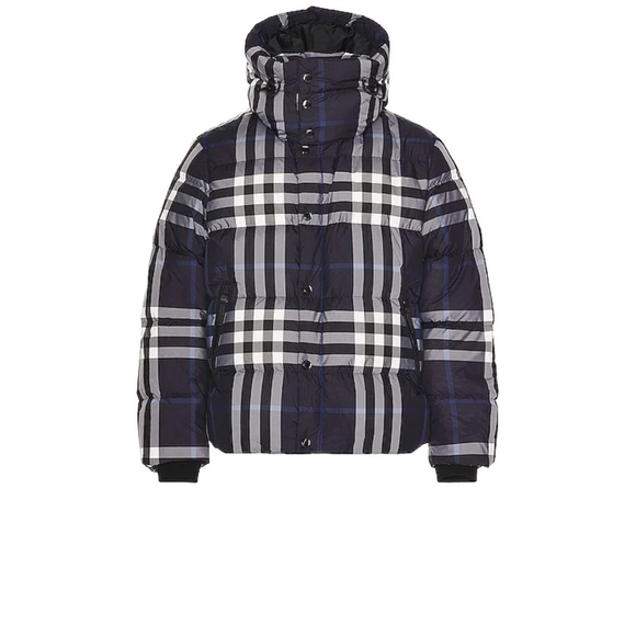 Burberry Larrick Check Jacket in White & Blue Check Small - Picture 2 of 4